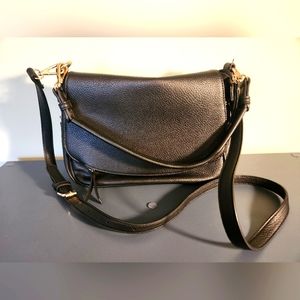 Miztique Expandable Vegan Leather Handbag Black